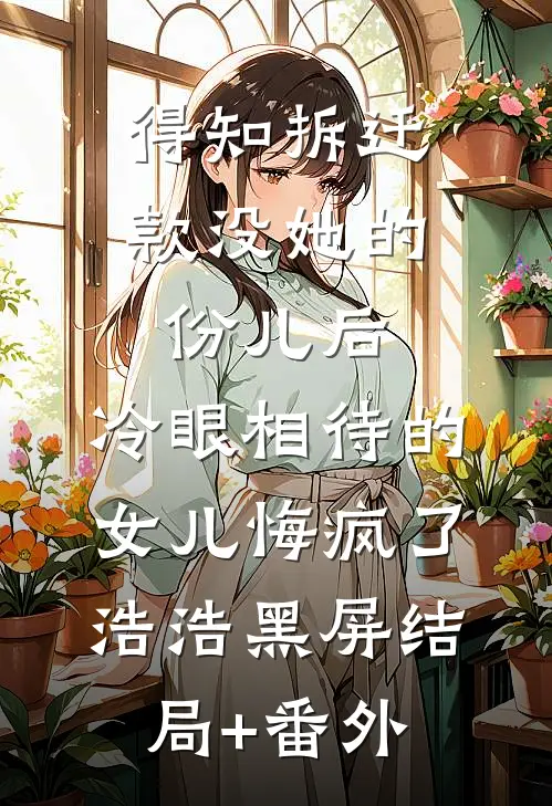 得知拆迁款没她的份儿后，冷眼相待的女儿悔疯了浩浩黑屏结局+番外