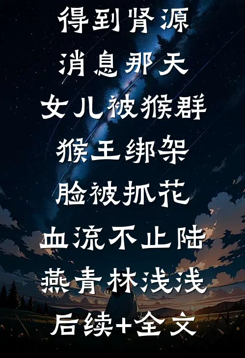 得到肾源消息那天，女儿被猴群猴王绑架脸被抓花，血流不止陆燕青林浅浅后续+全文