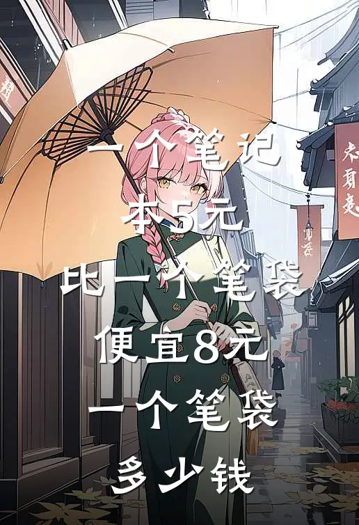 一个笔记本5元,比一个笔袋便宜8元,一个笔袋多少钱