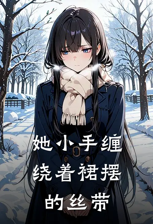 她小手缠绕着裙摆的丝带