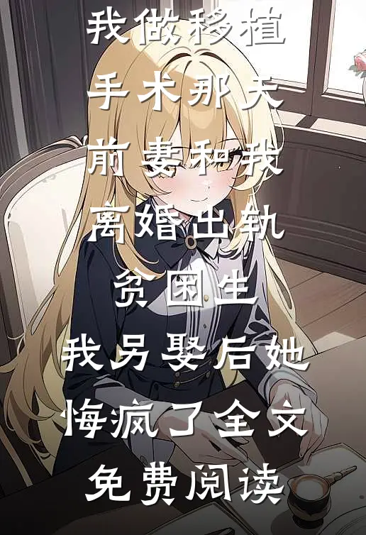 我做移植手术那天，前妻和我离婚出轨贫困生，我另娶后她悔疯了全文免费阅读