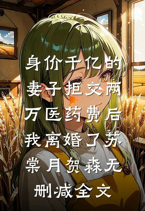 身价千亿的妻子拒交两万医药费后，我离婚了苏棠月贺森无删减全文