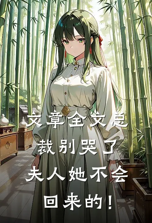 文章全文总裁别哭了，夫人她不会回来的！