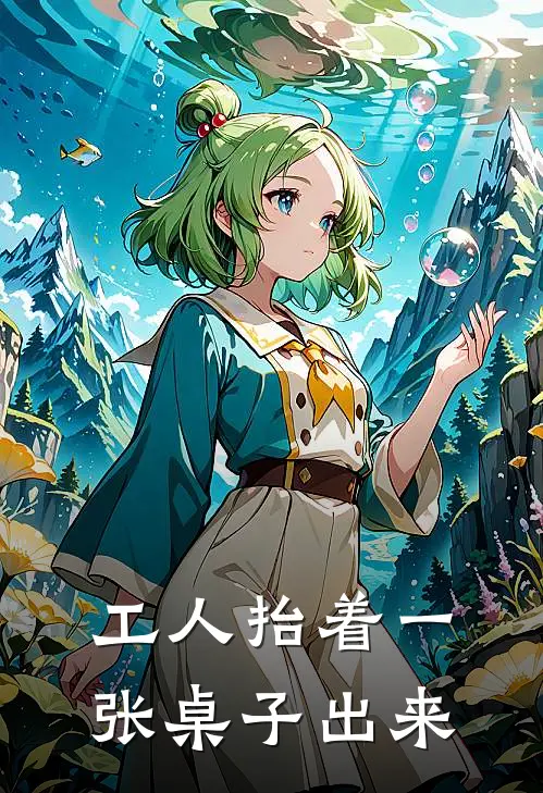 工人抬着一张桌子出来