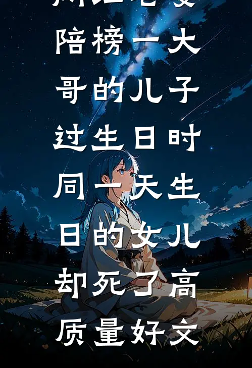 网红老婆陪榜一大哥的儿子过生日时，同一天生日的女儿却死了高质量好文